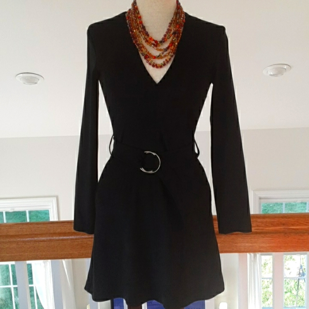 Zara TRF Collection faux suede tunic / dress SZ S